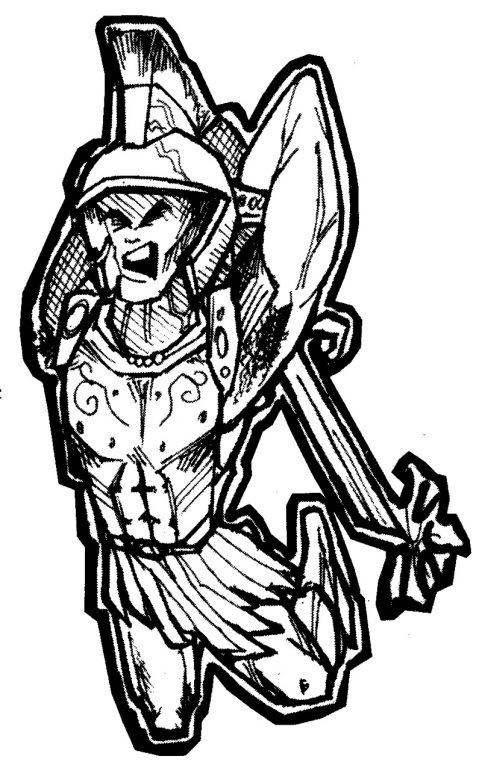 Tommy Trojan. Art by Chris Santiago.